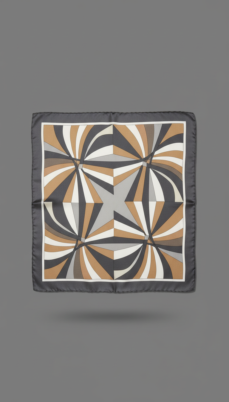 Pure Silk Graphic Scarf