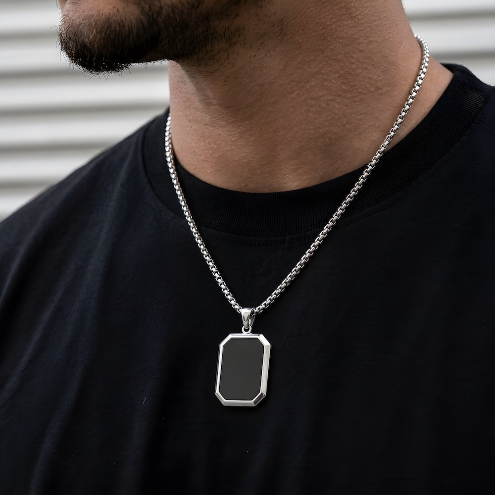 Minimalist silver pendant Chain Necklace