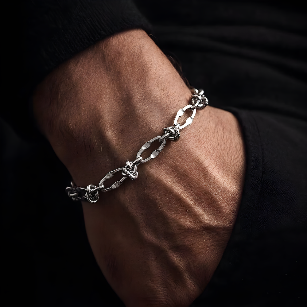 Messy Silver Chain Bracelet