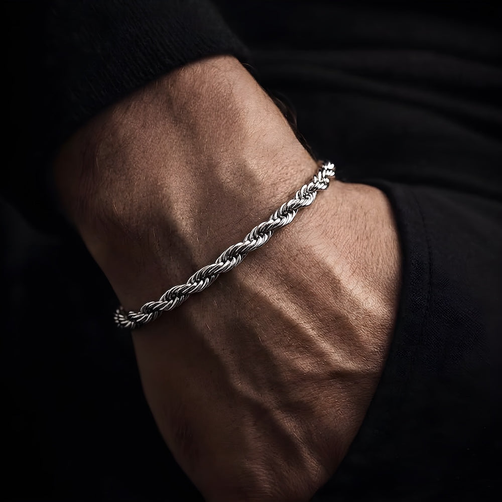 Silver Rope Bracelet