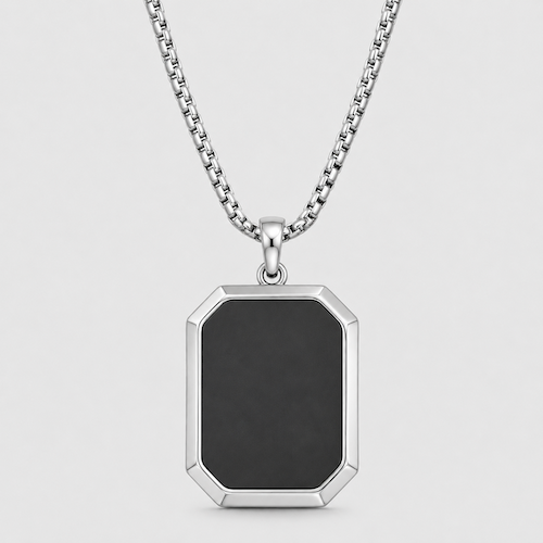 Minimalist silver pendant Chain Necklace