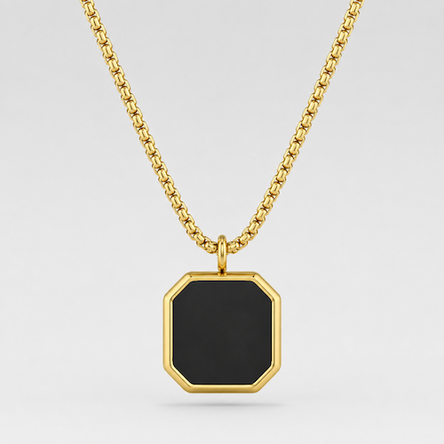 Minimalist gold pendant Chain Necklace