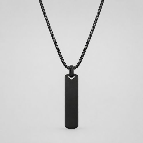 Pendant Black Chain Necklace