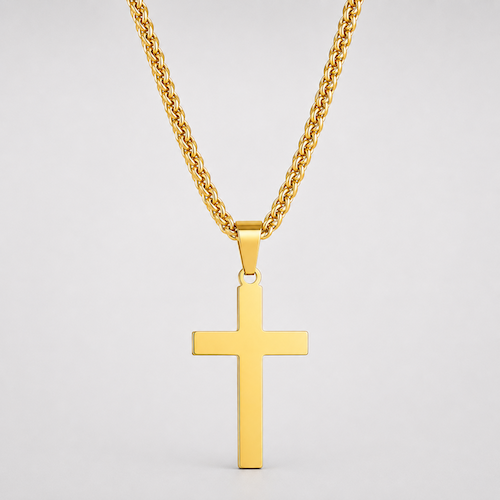 Gold Cross Chain Necklace