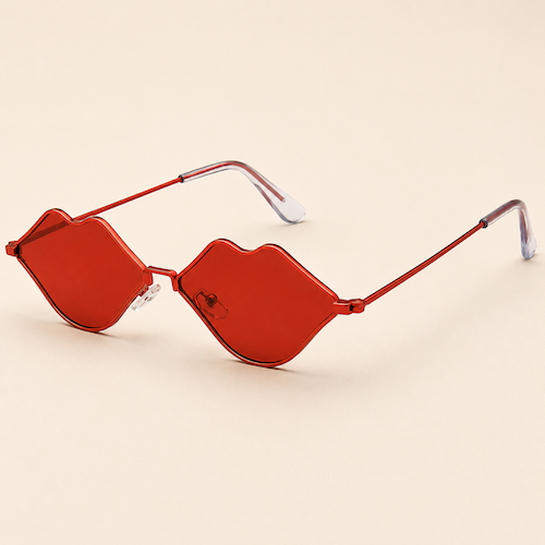 Red Lip-Shaped Sunglasses