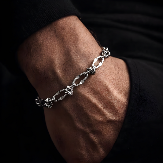 Messy Silver Chain Bracelet
